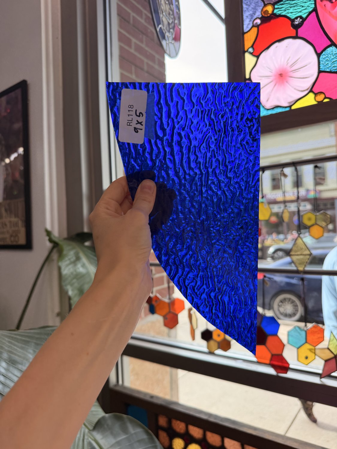 Cobalt Blue Ripple Wissmach Sheet Glass – RL118