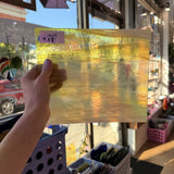 Yellow Transparent Mixed Wispy Kokomo Sheet Glass