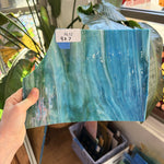 Blue Green Mixed Mottled Bullseye Sheet Glass