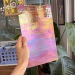 Iridescent Red Orange Opaque Choice Sheet Glass