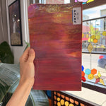 Iridescent Red Orange Opaque Choice Sheet Glass