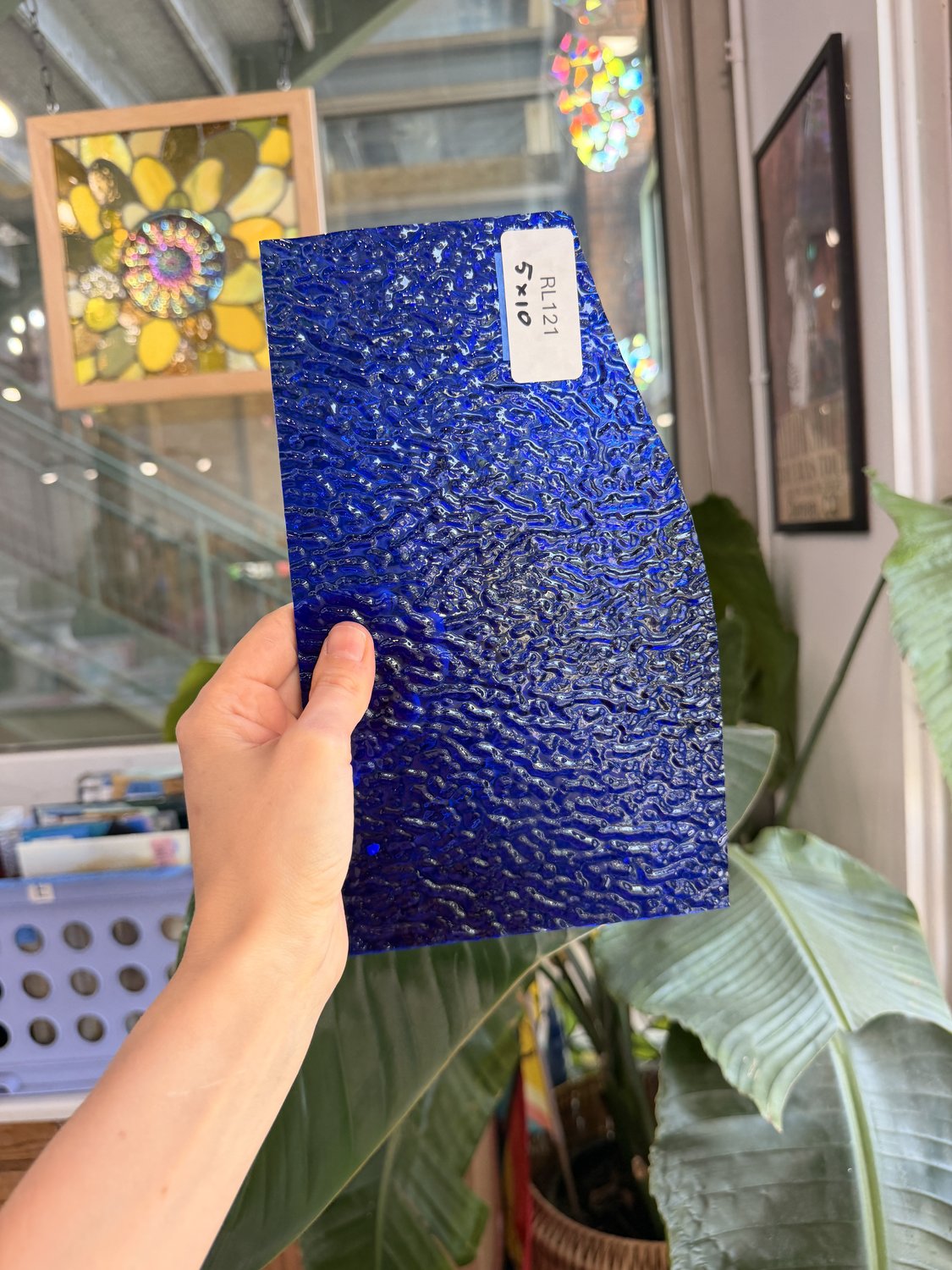 Cobalt Blue Ripple Wissmach Sheet Glass – RL121