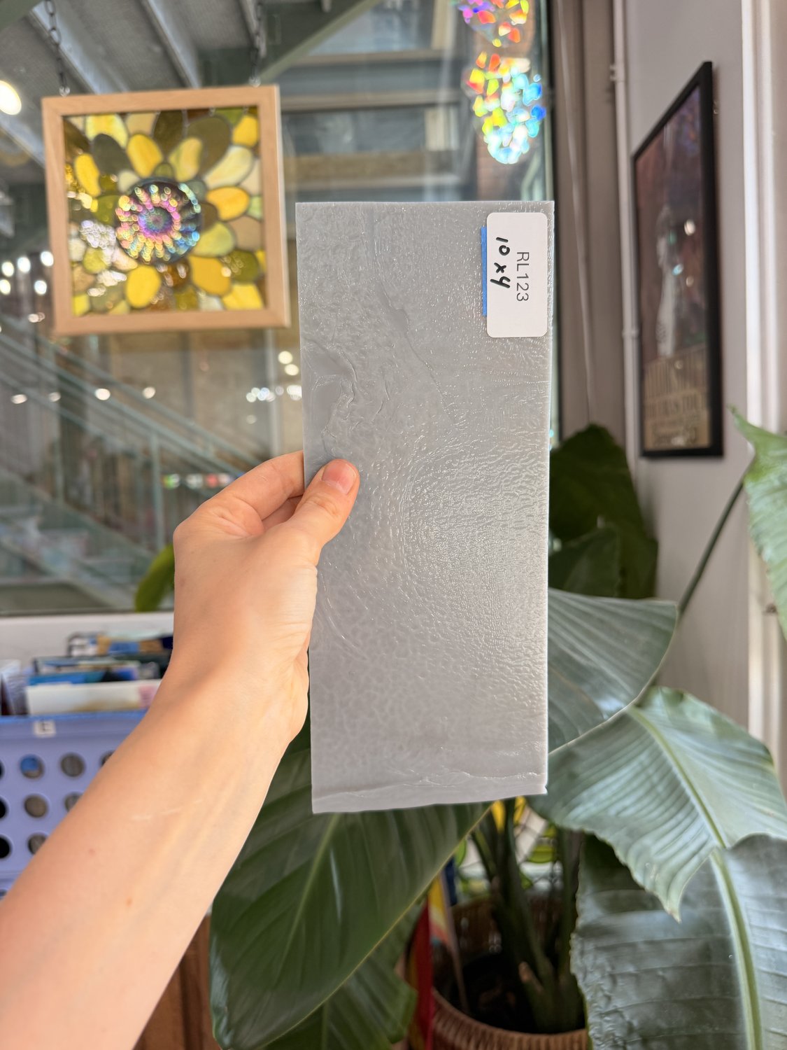 Gray Opaque Bullseye 90 COE Sheet Glass
