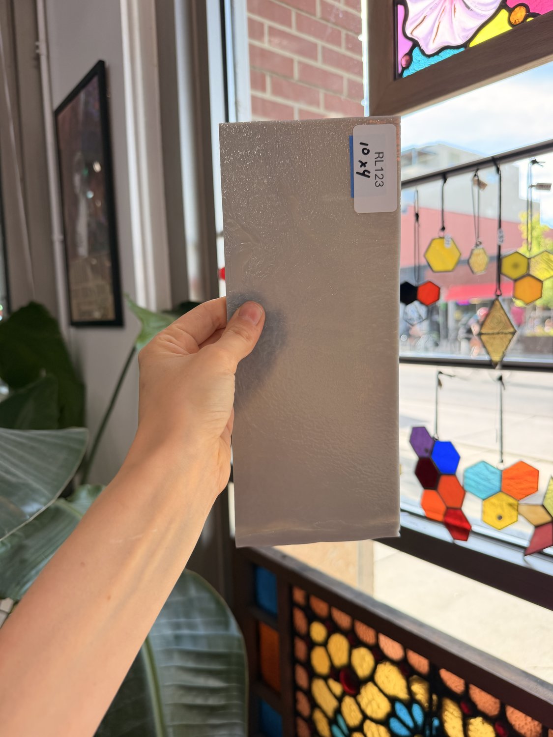 Gray Opaque Bullseye 90 COE Sheet Glass