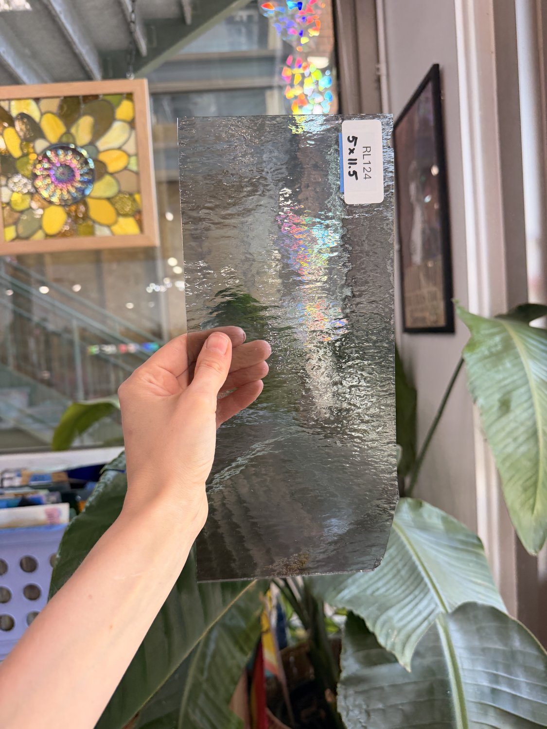 Gray Transparent Rough Rolled Oceanside Fusible 96 COE Sheet Glass – RL124