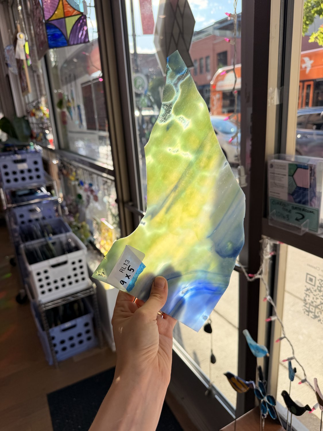 Green Blue Clear Mottled Oceanana Sheet Glass