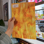 Yellow Red Mixed Wispy Discontinued Kokomo Sheet Glass – RL141