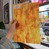 Yellow Red Mixed Wispy Discontinued Kokomo Sheet Glass – RL141