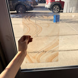 Vintage Spectrum Cinnamon and Clear Baroque Sheet Glass
