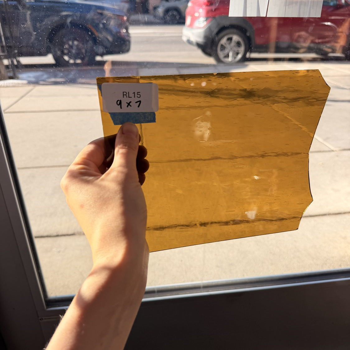 Brown Transparent Vintage Rare Mouthblown Korsno Sheet Glass