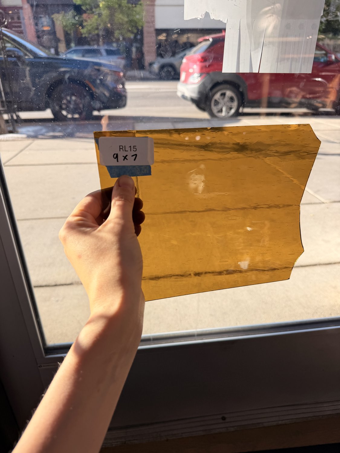 Brown Transparent Vintage Rare Mouthblown Korsno Sheet Glass