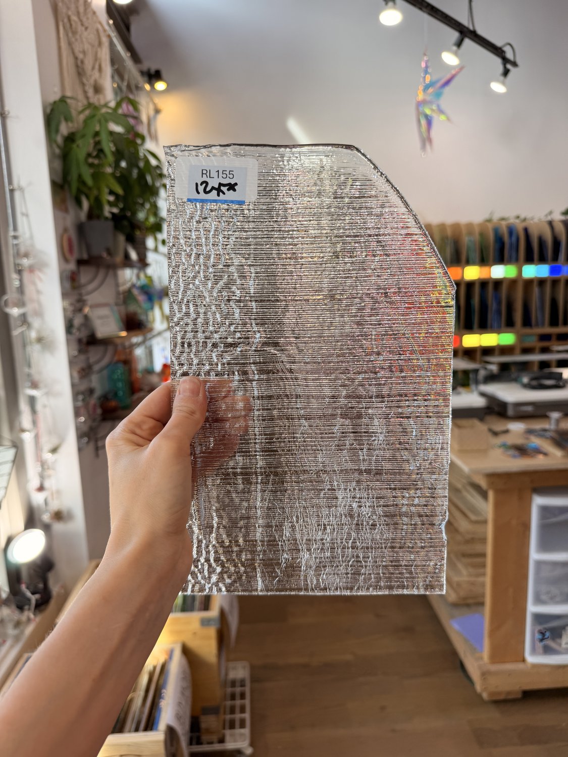 Clear Fipple Textured Sheet Glass Fusible 96 COE (UBY 57 0096)