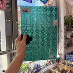 Teal Transparent Textured Celtic Kokomo Sheet Glass