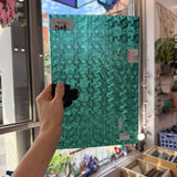 Teal Transparent Textured Celtic Kokomo Sheet Glass
