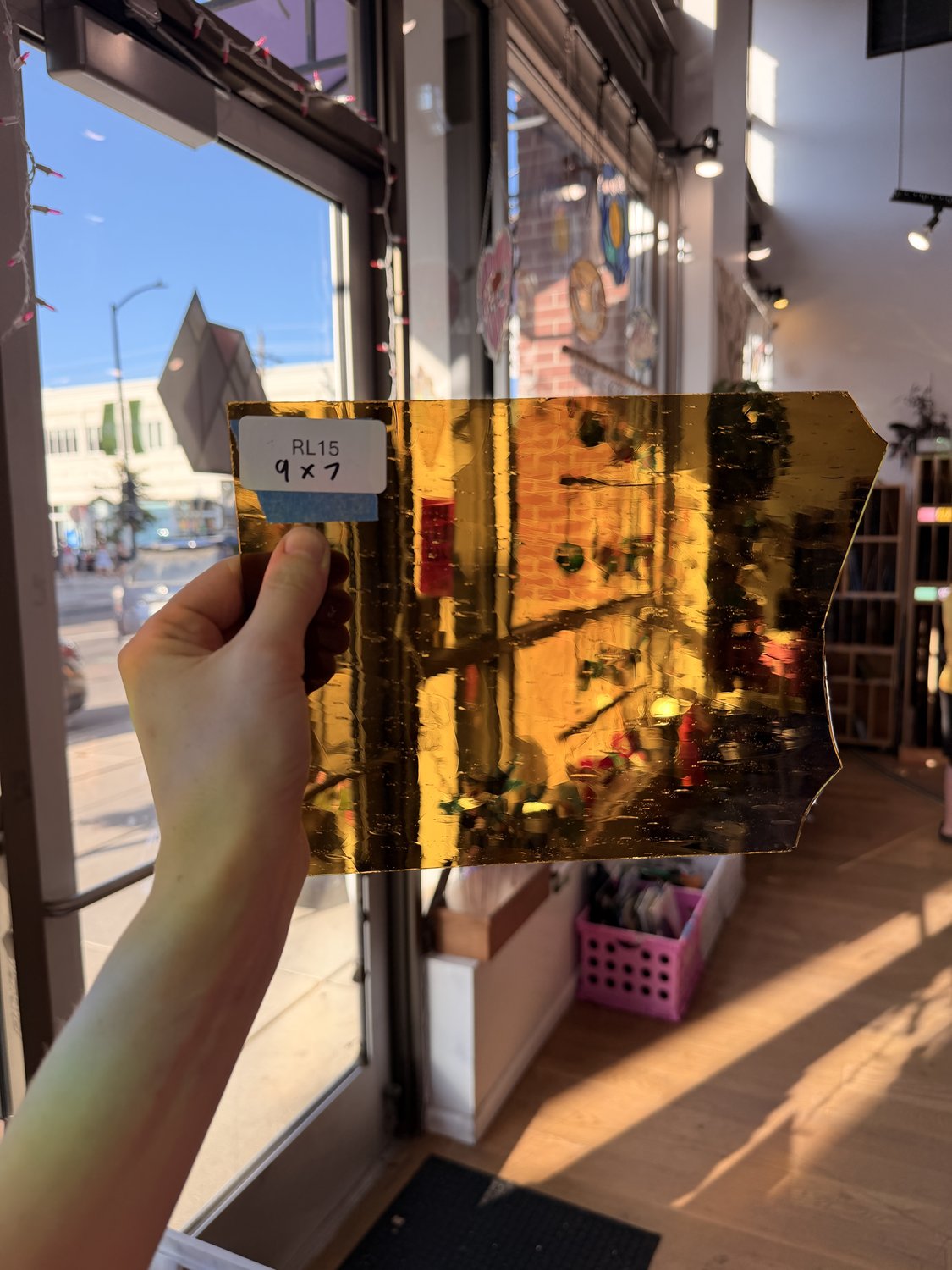 Brown Transparent Vintage Rare Mouthblown Korsno Sheet Glass