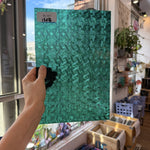 Teal Transparent Textured Celtic Kokomo Sheet Glass
