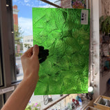 Medium Transparent Christmas Green Rondalite Kokomo Sheet Glass