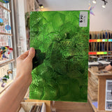 Medium Transparent Christmas Green Rondalite Kokomo Sheet Glass
