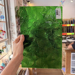 Medium Transparent Christmas Green Rondalite Kokomo Sheet Glass