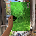 Medium Transparent Christmas Green Rondalite Kokomo Sheet Glass