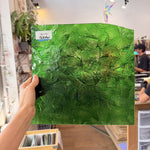 Medium Transparent Christmas Green Rondalite Kokomo Sheet Glass