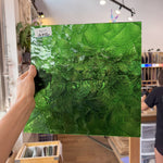 Medium Transparent Christmas Green Rondalite Kokomo Sheet Glass