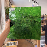 Medium Transparent Christmas Green Rondalite Kokomo Sheet Glass