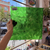Medium Transparent Christmas Green Rondalite Kokomo Sheet Glass