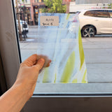 White Clear Neon Yellow Mouthblown AC Fischer  Sheet Glass