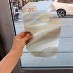 Tan White AC Fischer Vintage Mouth Blown Sheet Glass