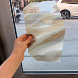 Tan White AC Fischer Vintage Mouth Blown Sheet Glass