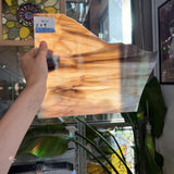 Dark Brown White Mixed Wispy Opal Oceanside Sheet Glass