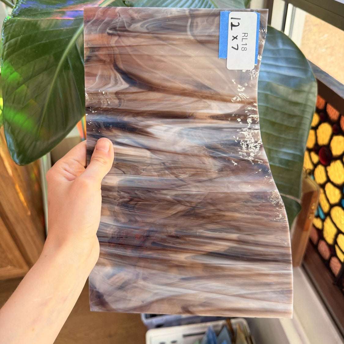 Hawkwing Brown Oceanside Mixed Sheet Glass