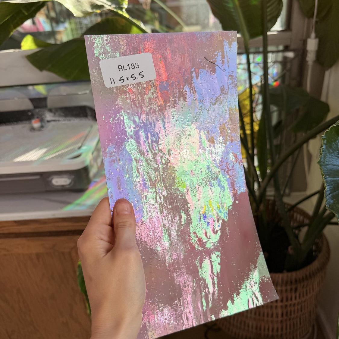 Pink Iridescent Choice Sheet Glass