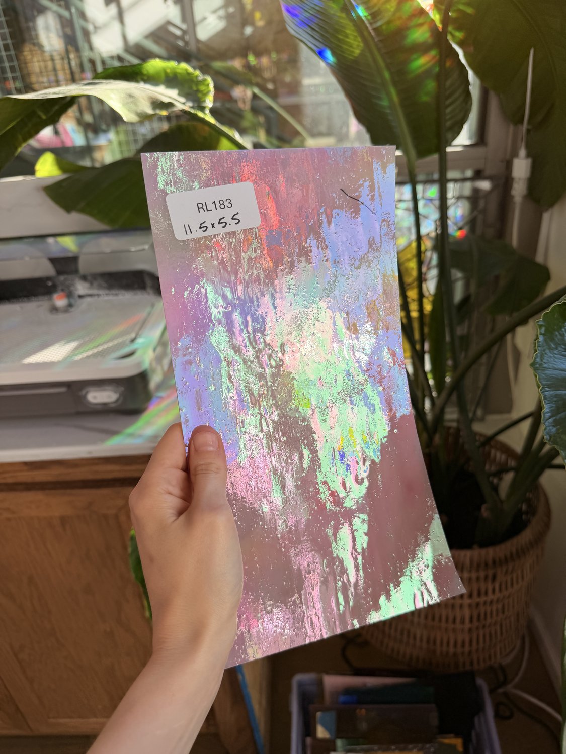 Pink Iridescent Choice Sheet Glass