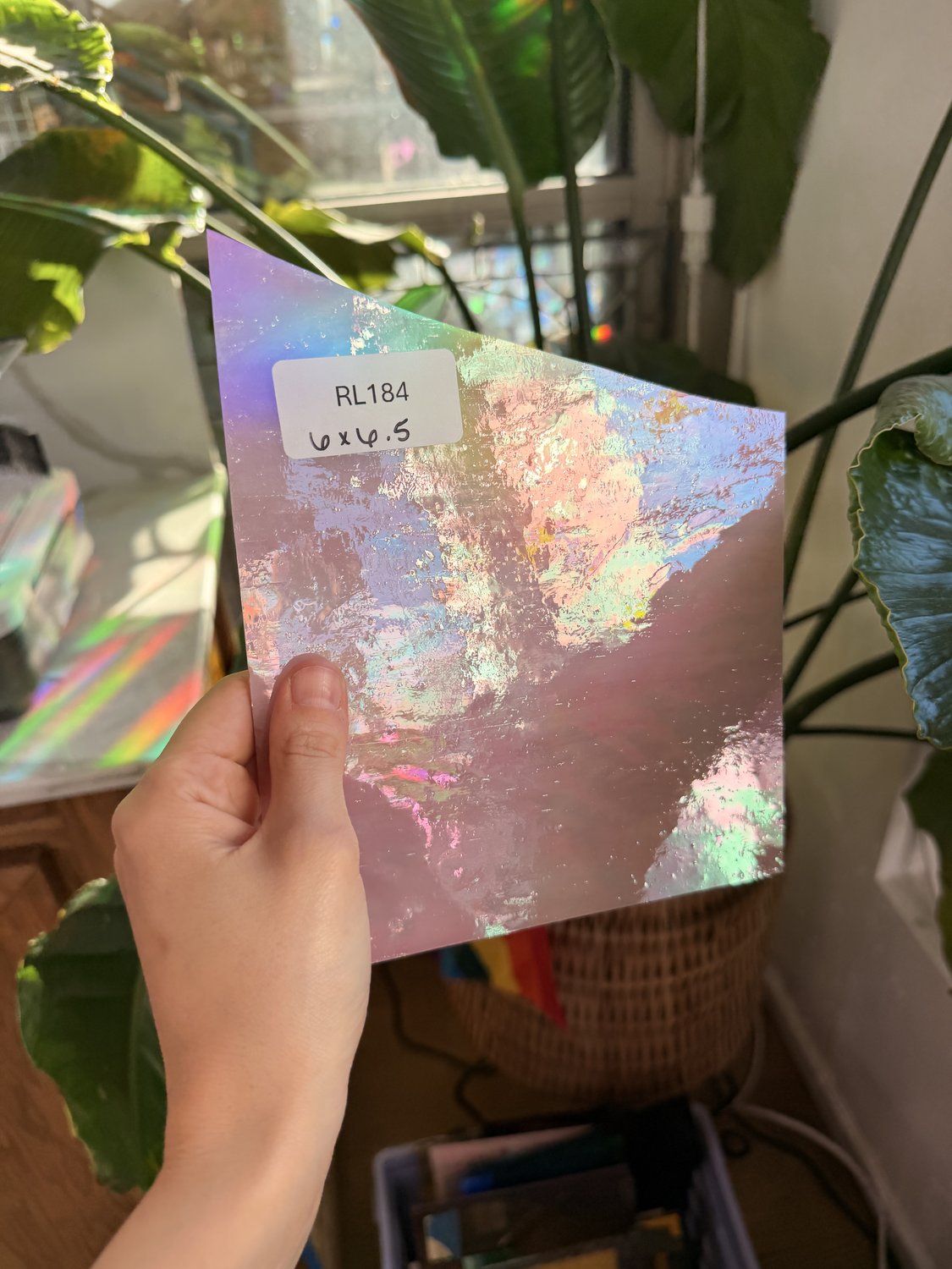 Pink Iridescent Choice Sheet Glass