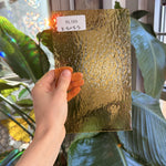 Light Amber Rough Rolled Oceanside Fusible 96 COE Sheet Glass