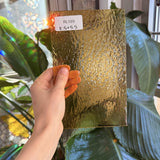 Light Amber Rough Rolled Oceanside Fusible 96 COE Sheet Glass