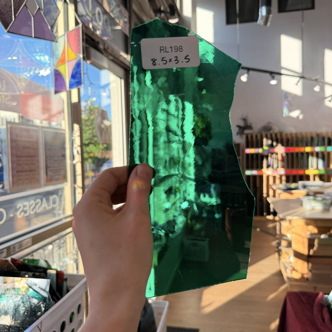 Dark Teal Mouthblown Sheet Glass