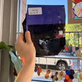 Dark Purple Mouth Blown Handmade Sheet Glass