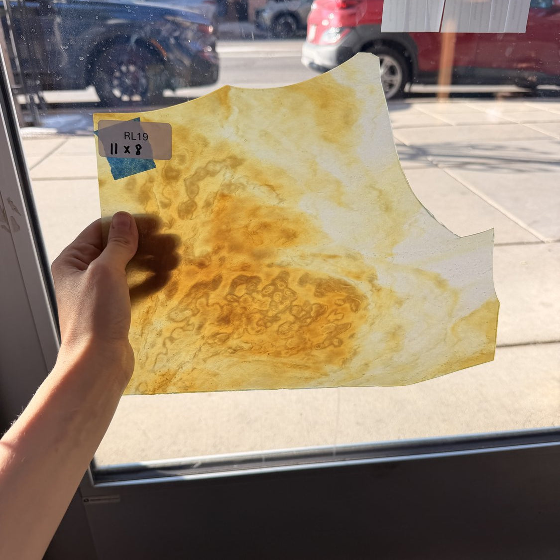 Yellow Clear Stipple Motted Youghiogheny Sheet Glass
