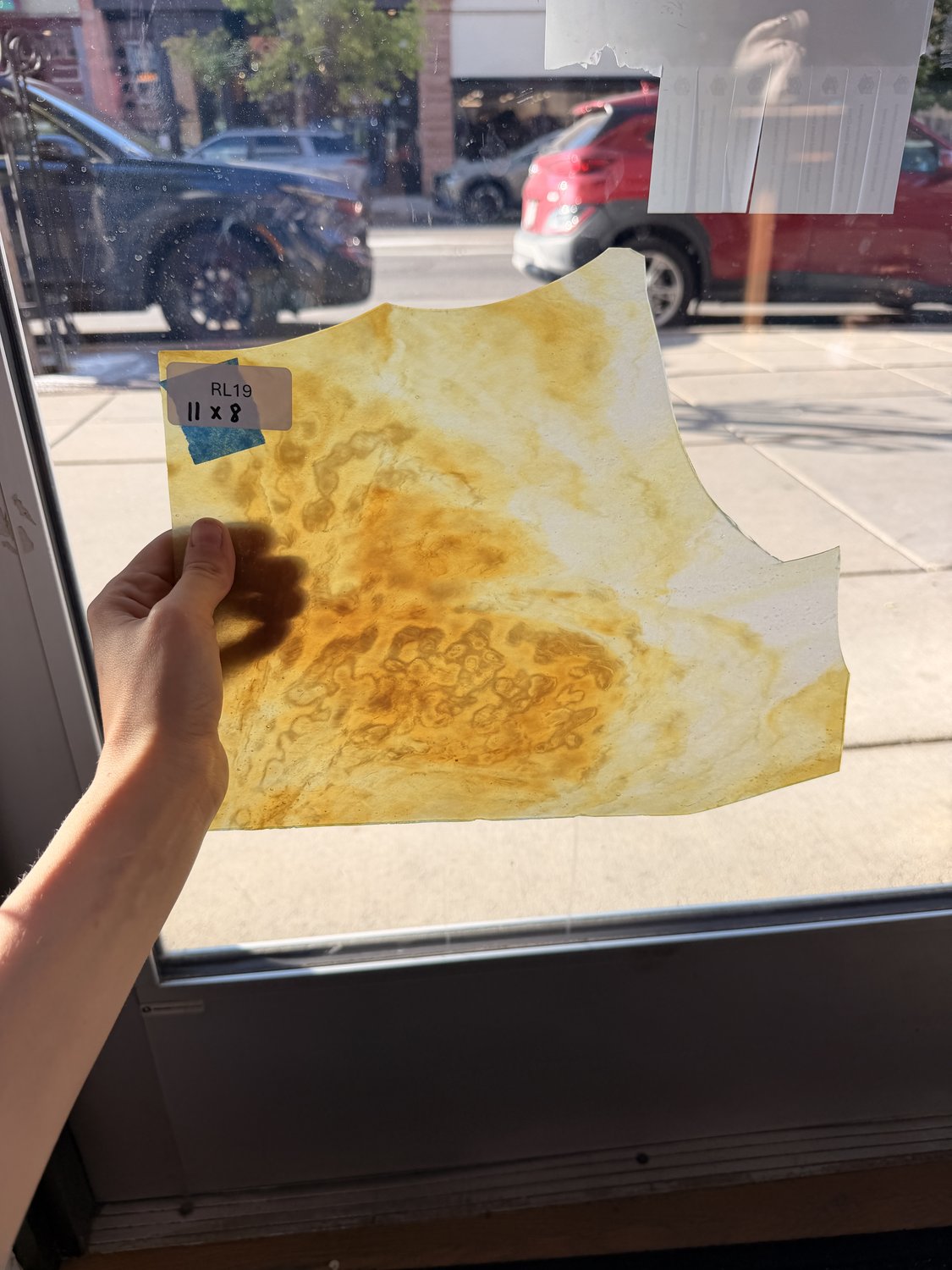 Yellow Clear Stipple Motted Youghiogheny Sheet Glass