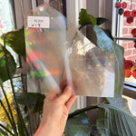 Tan White AC Fischer Vintage Mouth Blown Sheet Glass