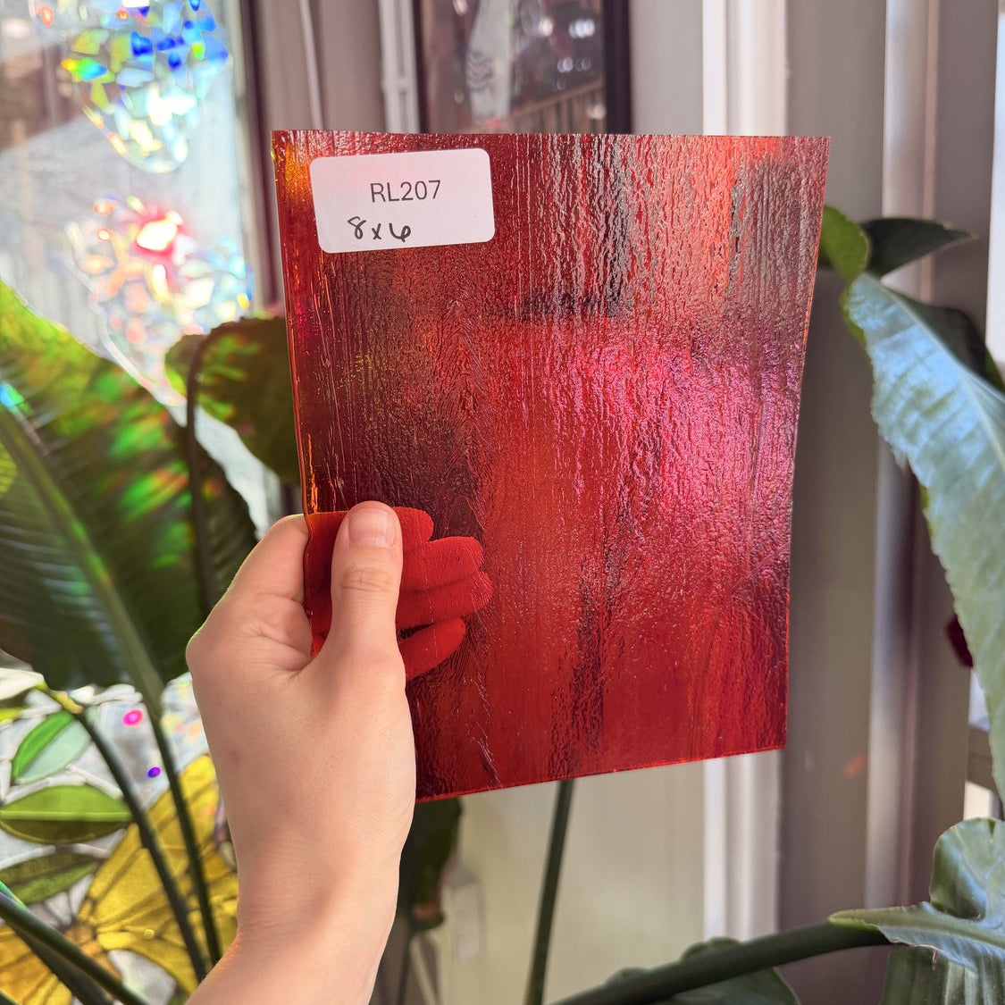 Red Transparent Sheet Glass
