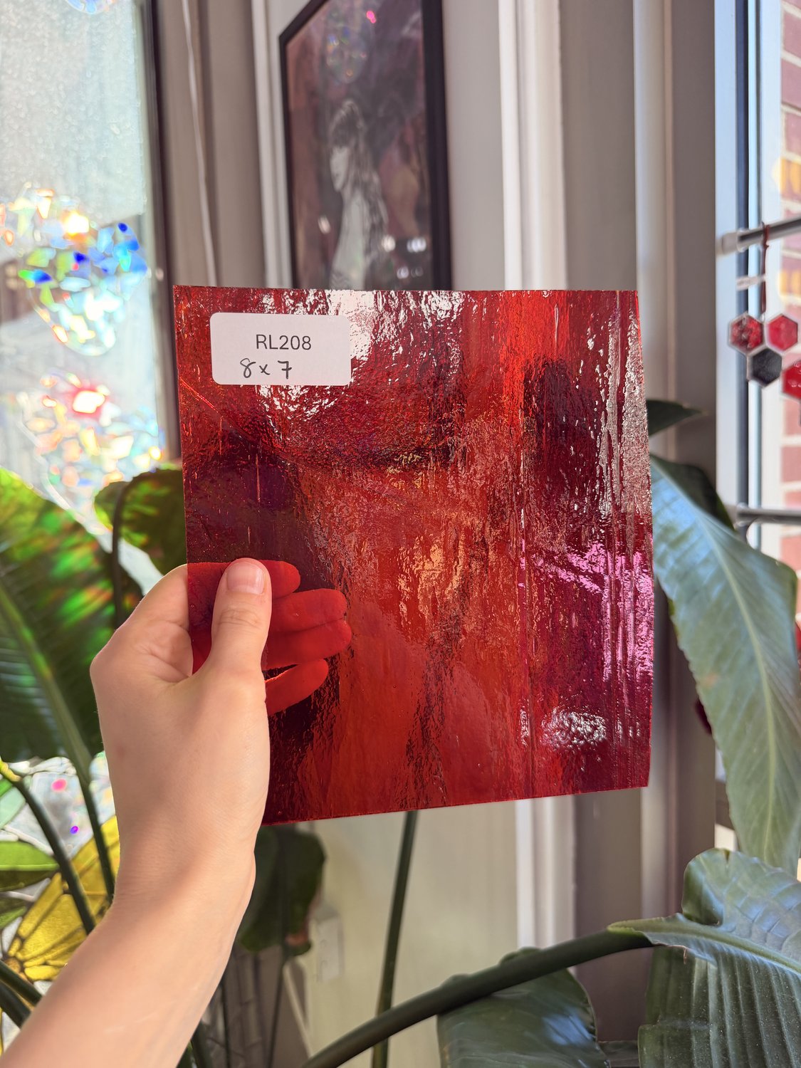 Red Transparent Sheet Glass