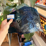 Dark Blue Transparent Textured English Muffle Wissmach Sheet Glass