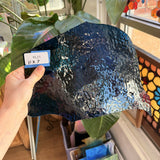 Dark Blue Transparent Textured English Muffle Wissmach Sheet Glass
