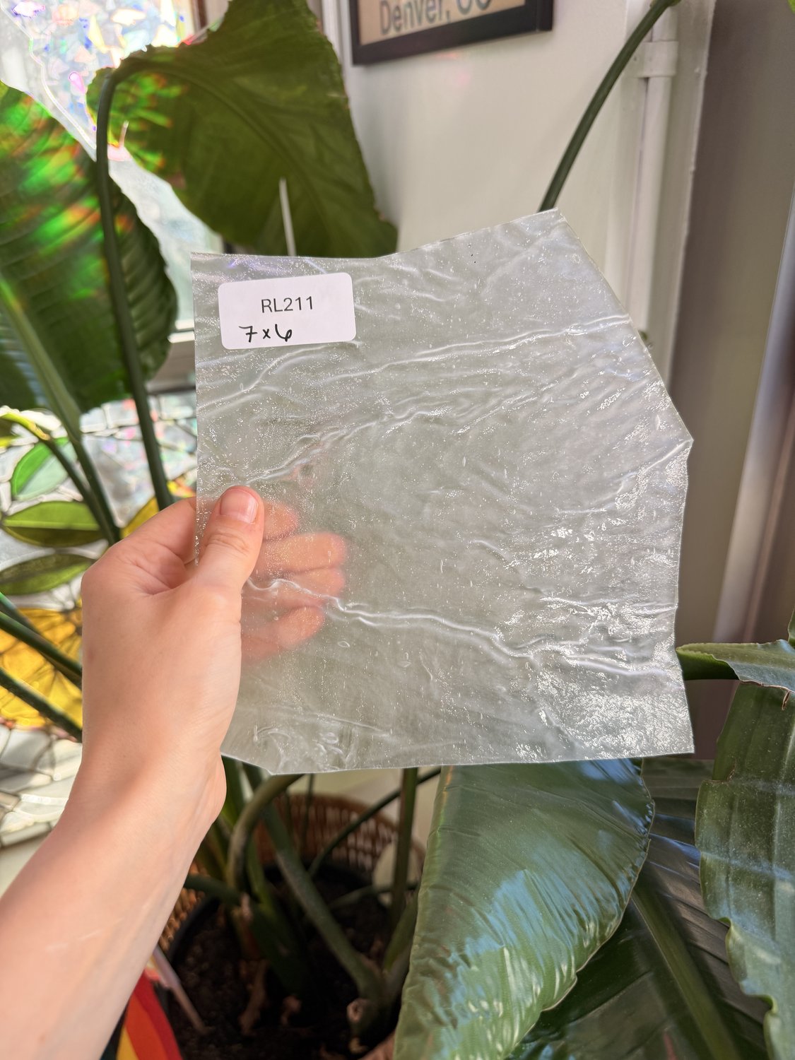 Clear Milky Ripple Youghiogheny Sheet Glass