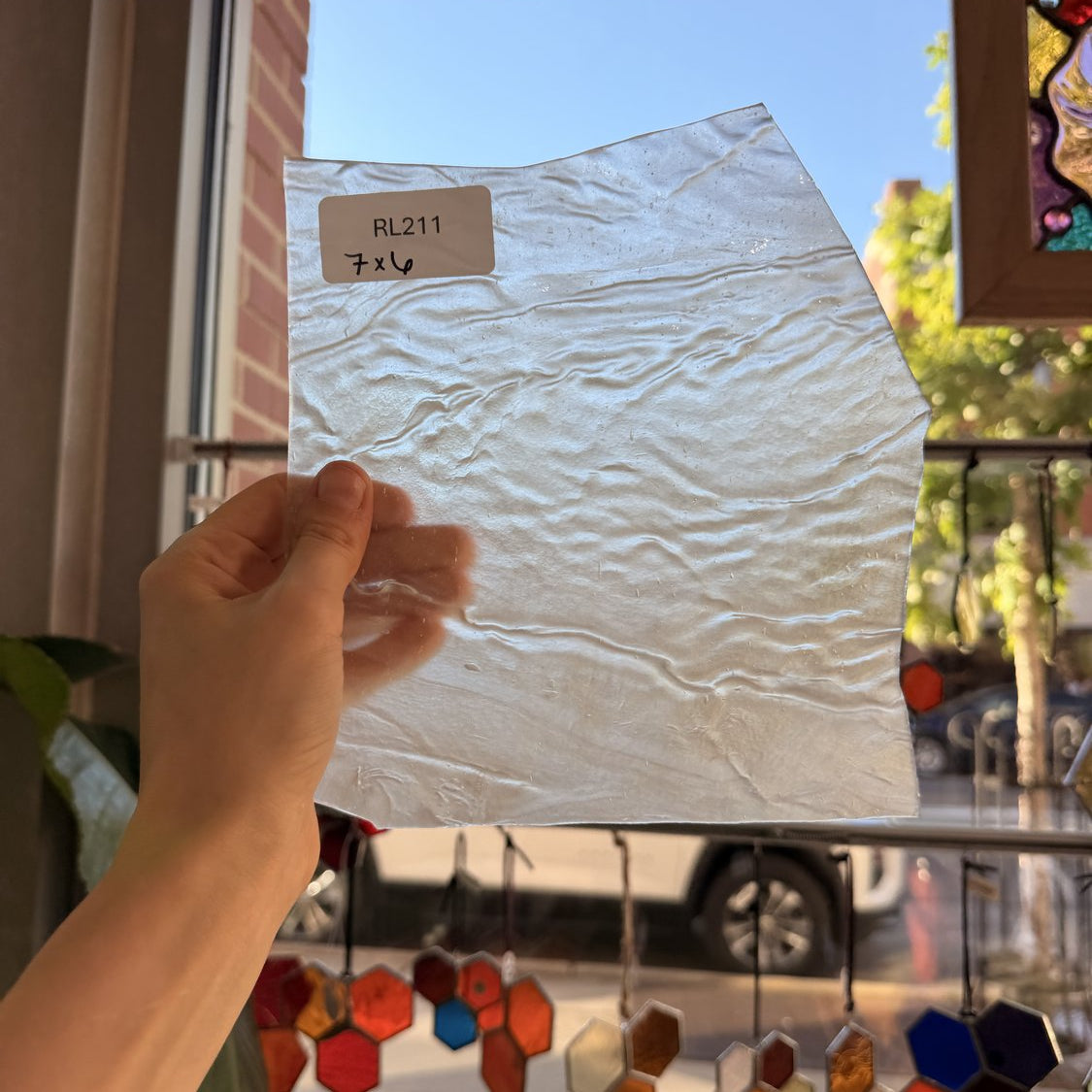 Clear Milky Ripple Youghiogheny Sheet Glass
