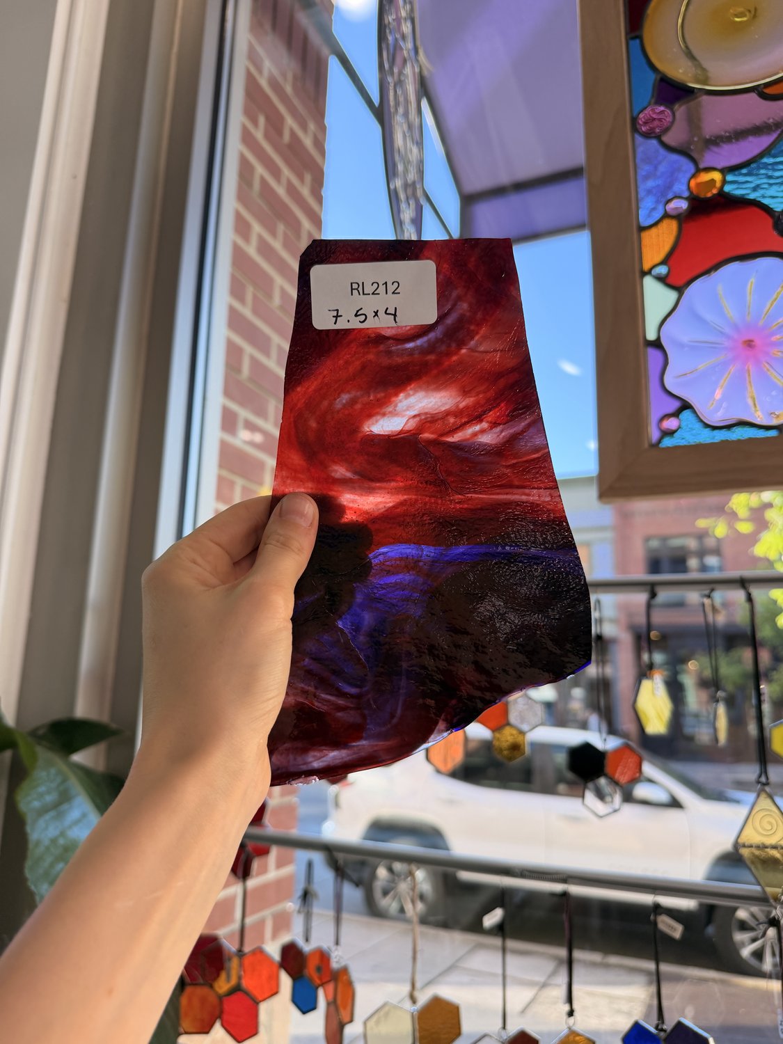 Red Blue Mixed Youghiogheny Sheet Glass